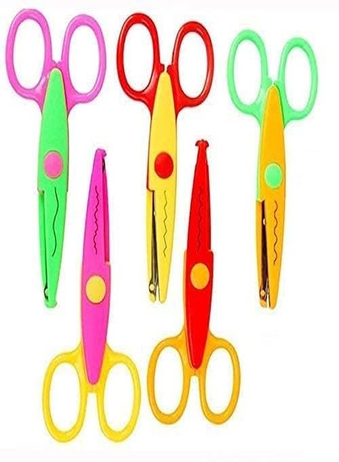 Freedy Designer Shape Cutter Scissor Pack of 5 Different Designs, Zig Zag Scissors for DIY Craft Work, Project Work, Border Making and Scrapbooking, Multicolor, Designer Shape Scissor Set of 5 - Image 1